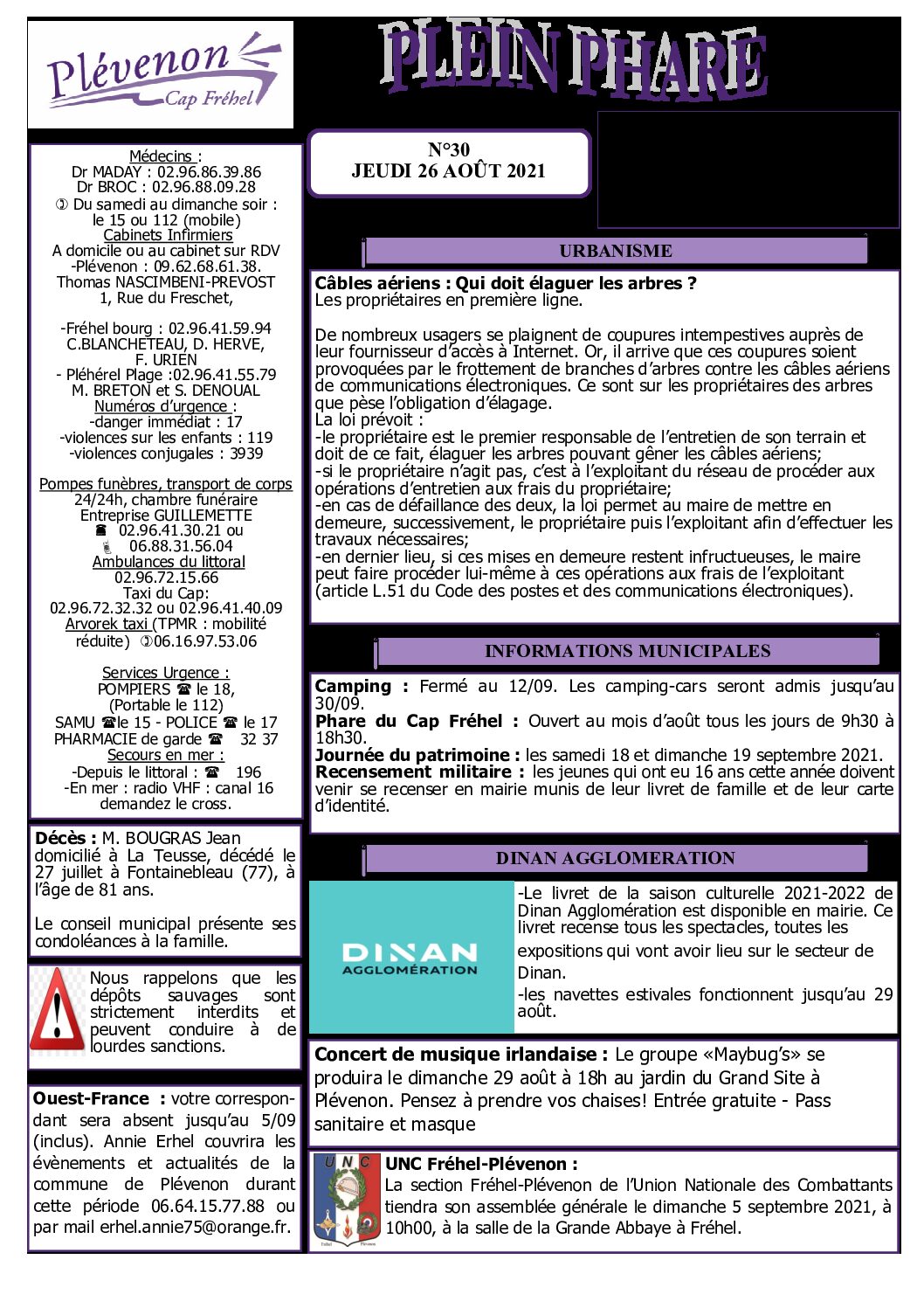 Bi-mensuel PLEVENON n° 30