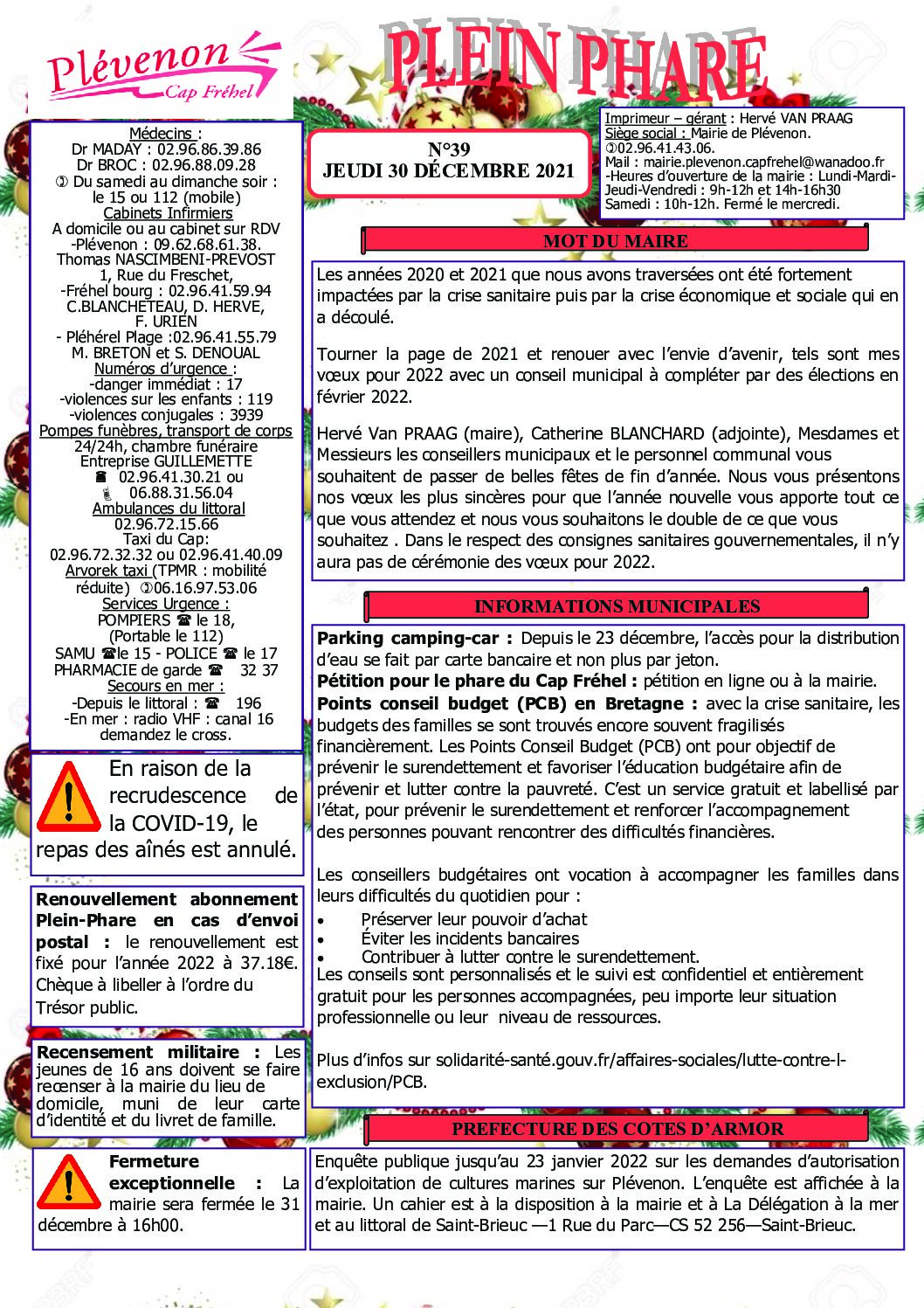 Bi-mensuel PLEVENON N° 39