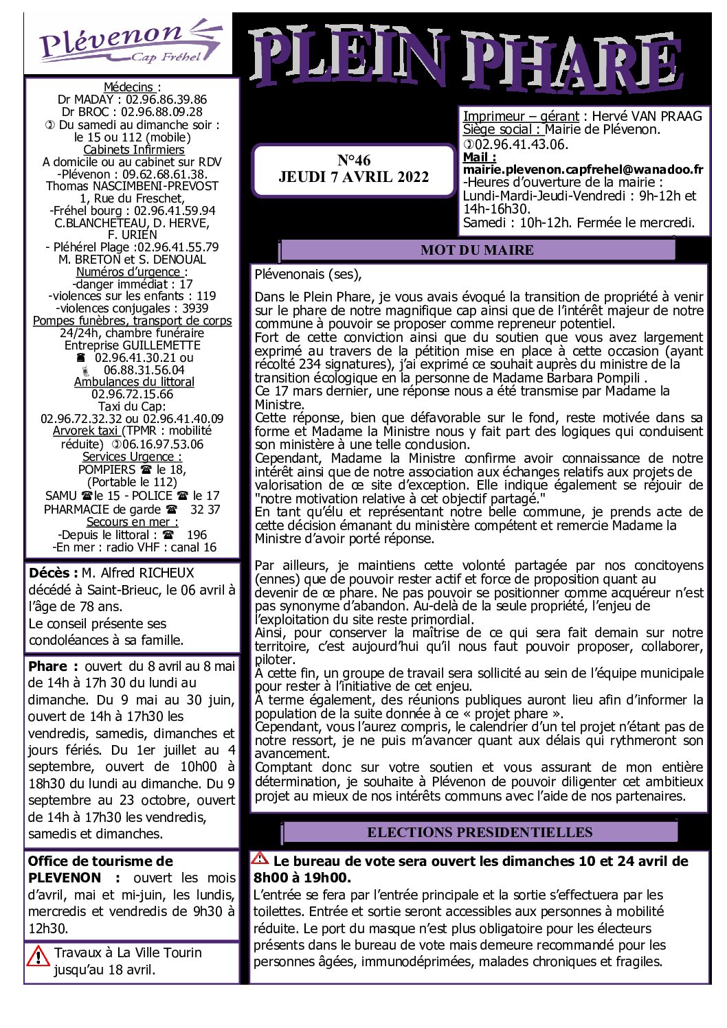 Bi-mensuel PLEVENON N° 46