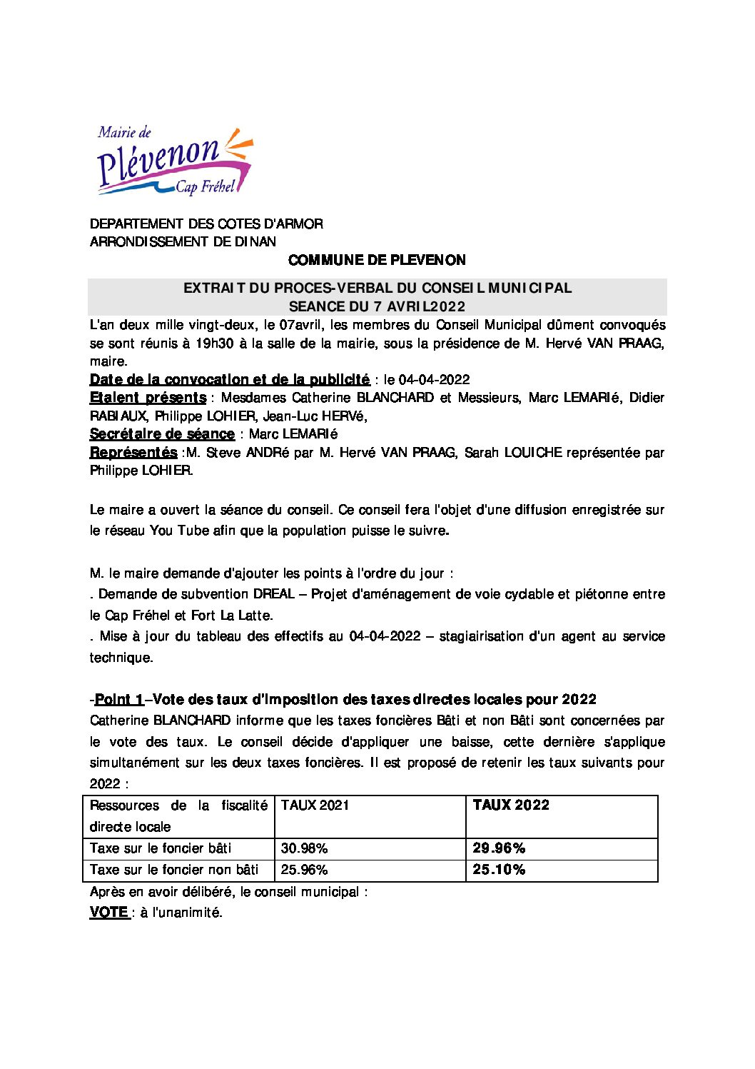PV CONSEIL 7 avril 2022
