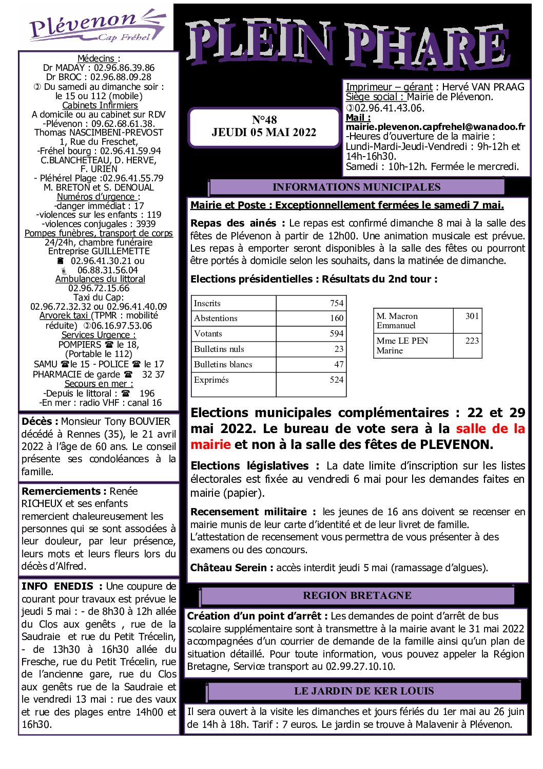 Bi-mensuel PLEVENON N° 48