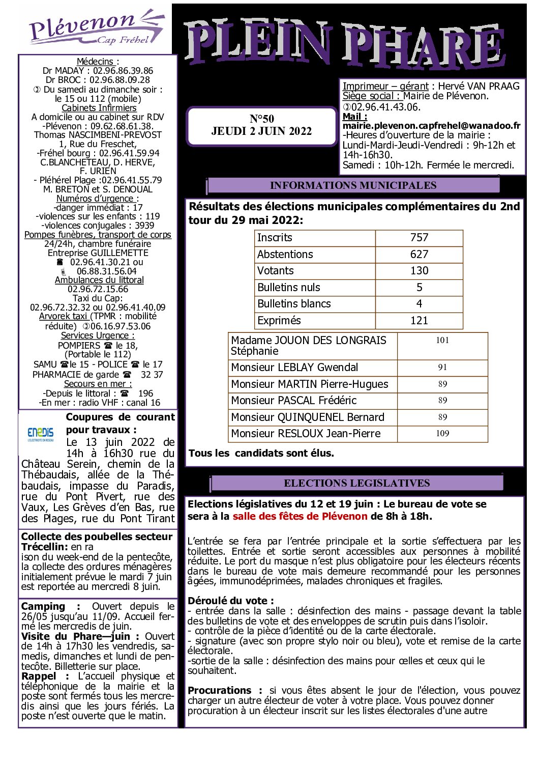 Bi-mensuel PLEVENON N° 50