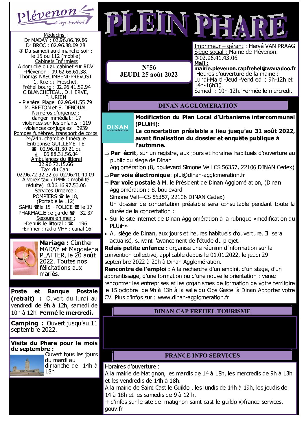 Bi-mensuel PLEVENON N° 56