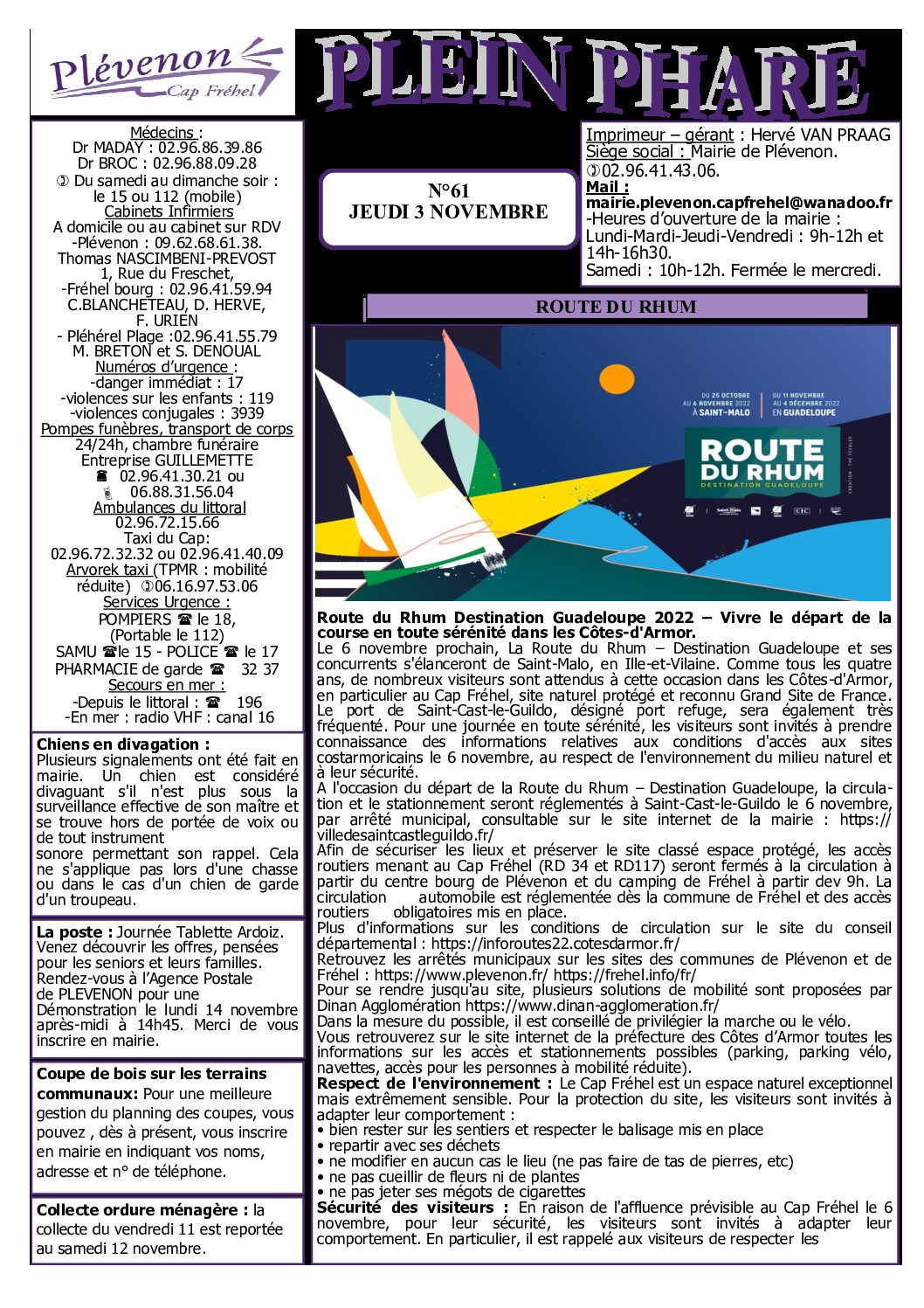 Bi-mensuel PLEVENON N° 61
