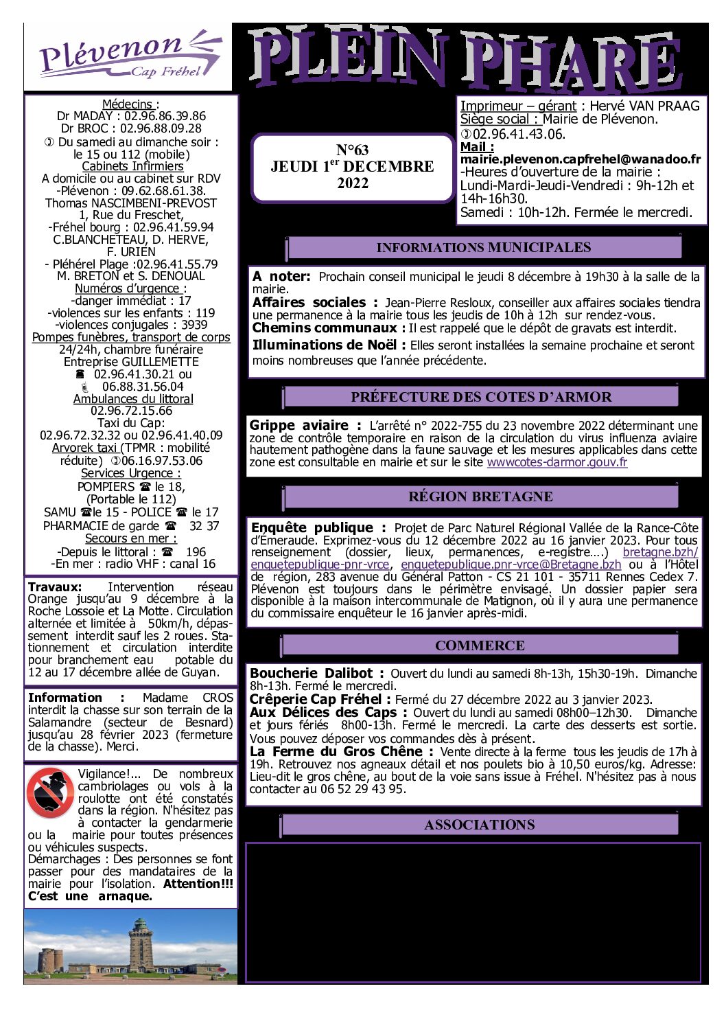 Bi-mensuel PLEVENON N° 63