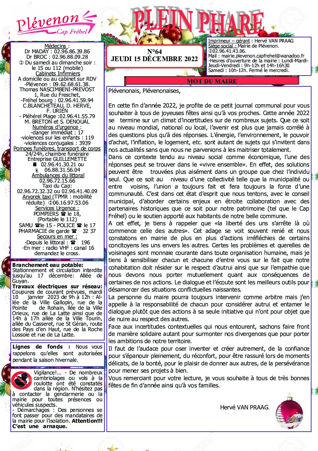 Bi-mensuel PLEVENON N° 64 –
