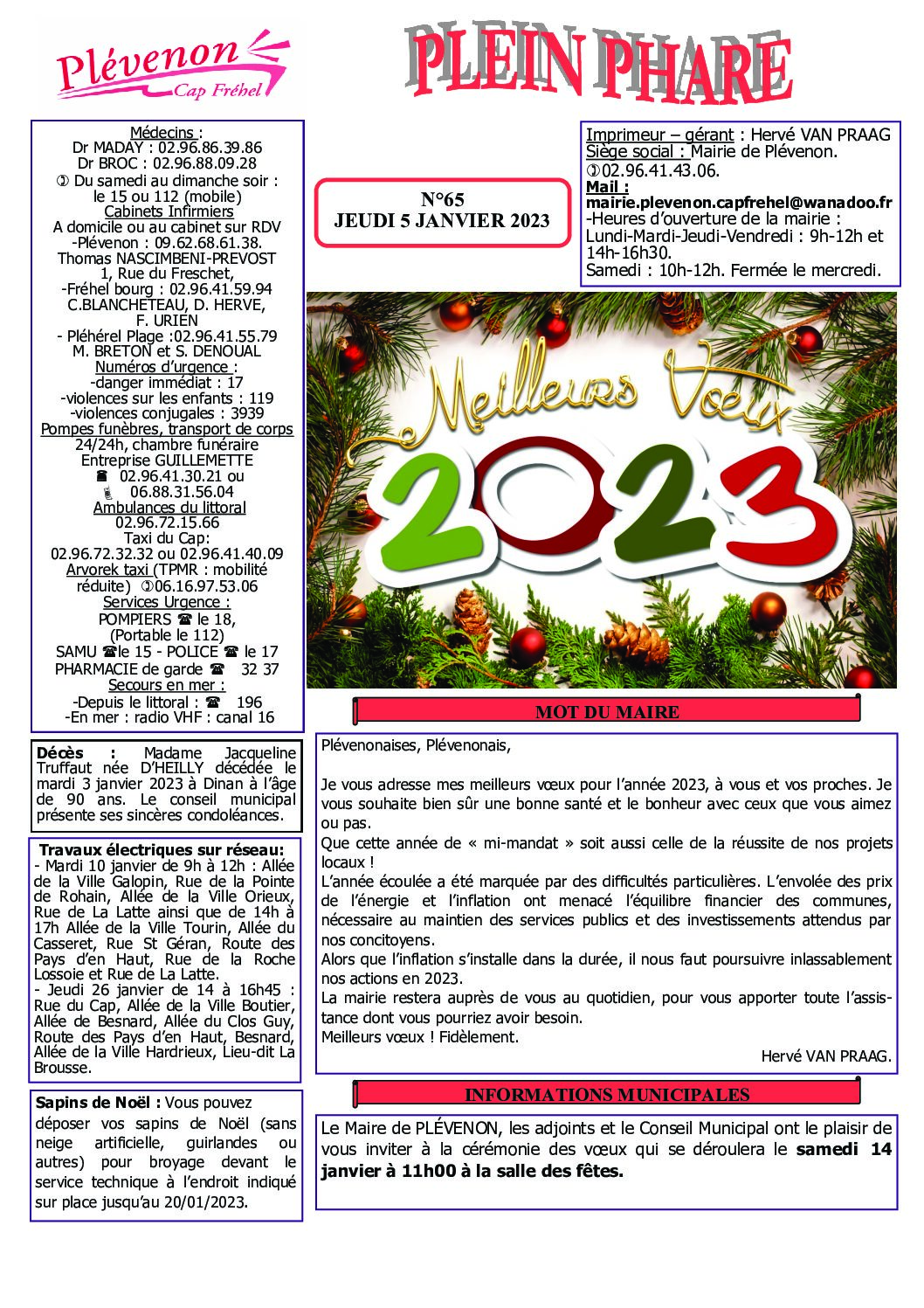 Bi-mensuel PLEVENON N° 65