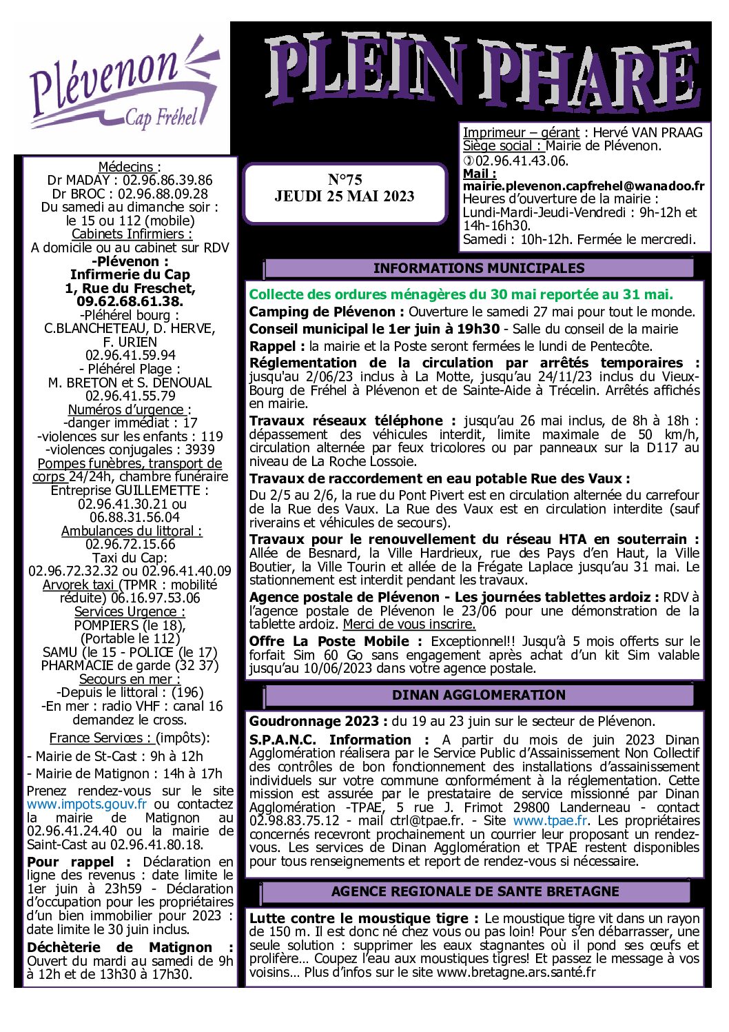 Bi-mensuel PLEVENON N° 75