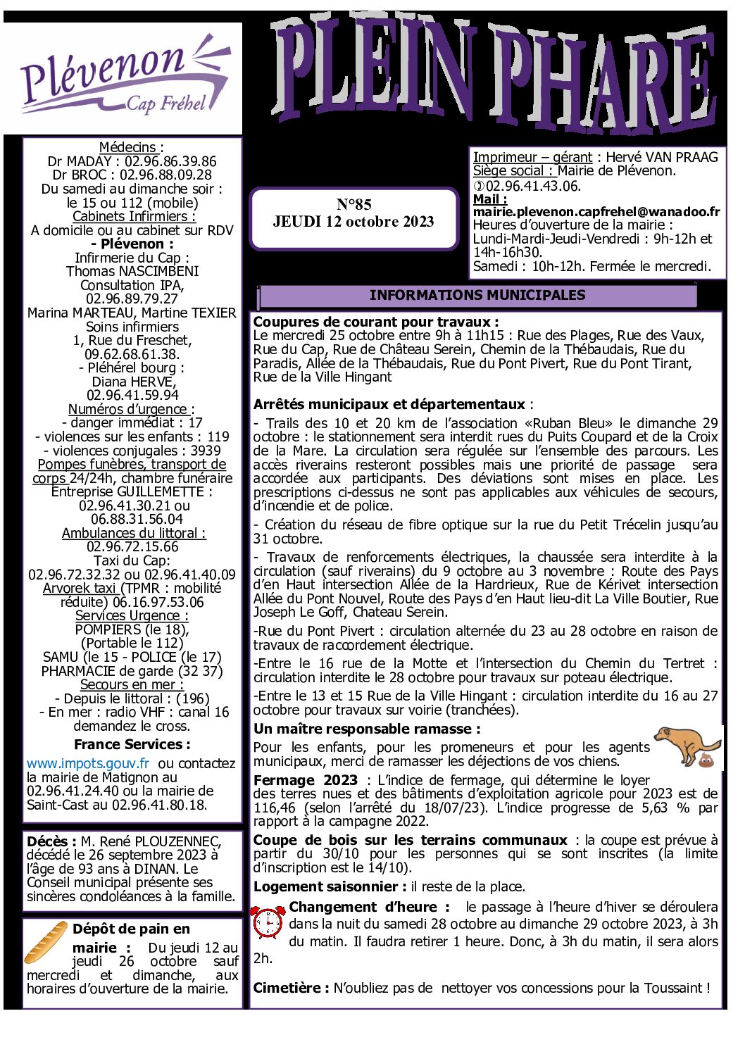 Bi-mensuel PLEVENON n°85
