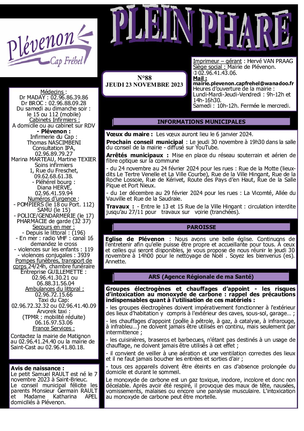 Bi-mensuel PLEVENON n°88