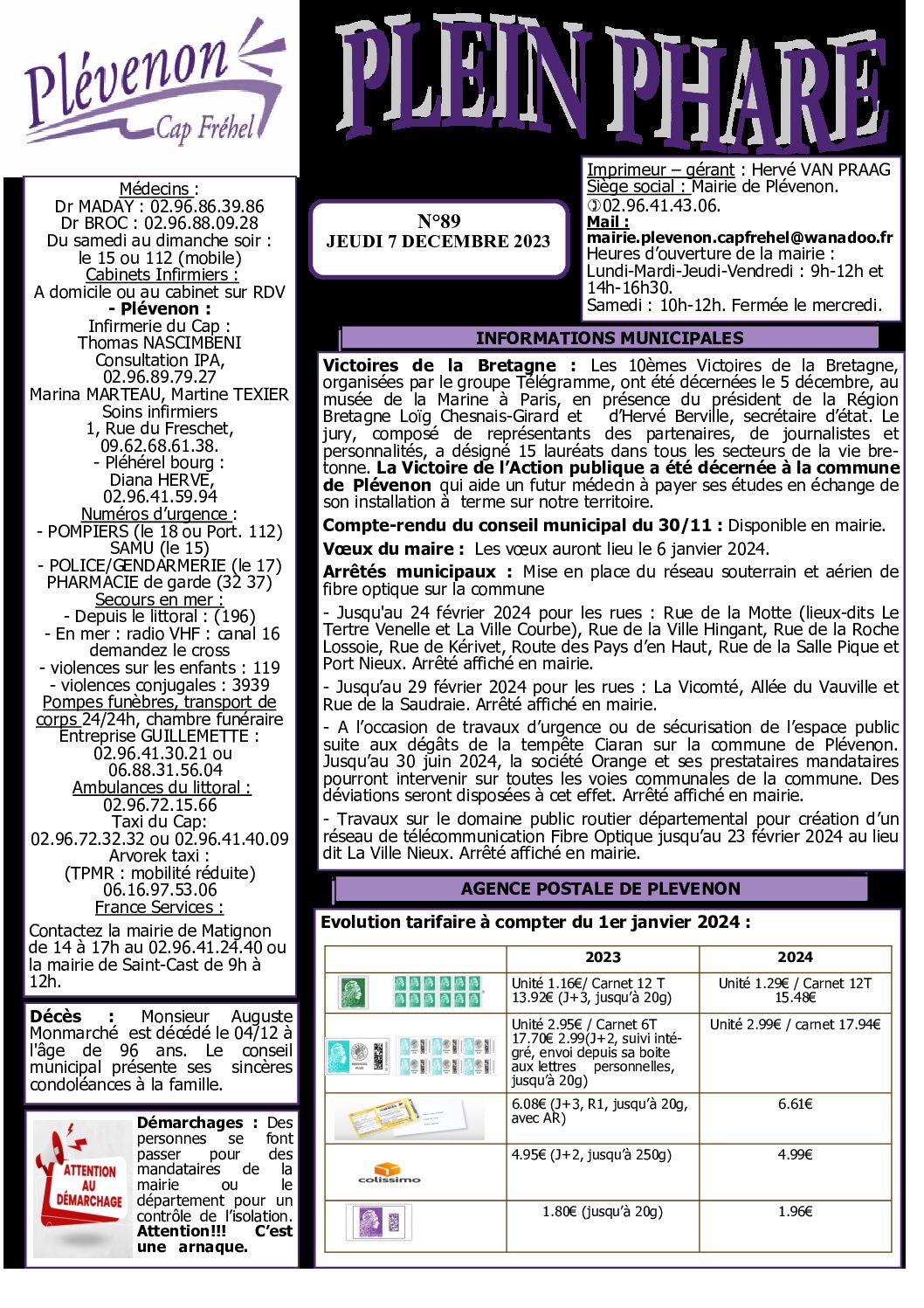 Bi-mensuel PLEVENON n°89