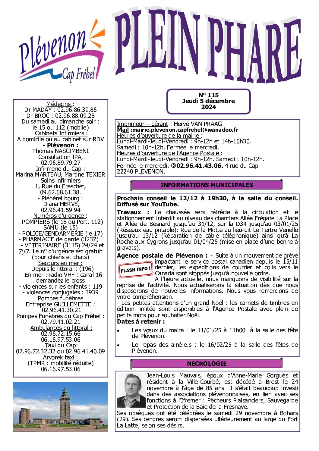 Bi-mensuel PLEVENON n° 115-2024
