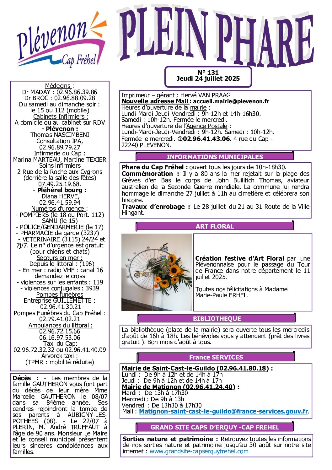 Bi-mensuel PLEVENON n° 131-2025-