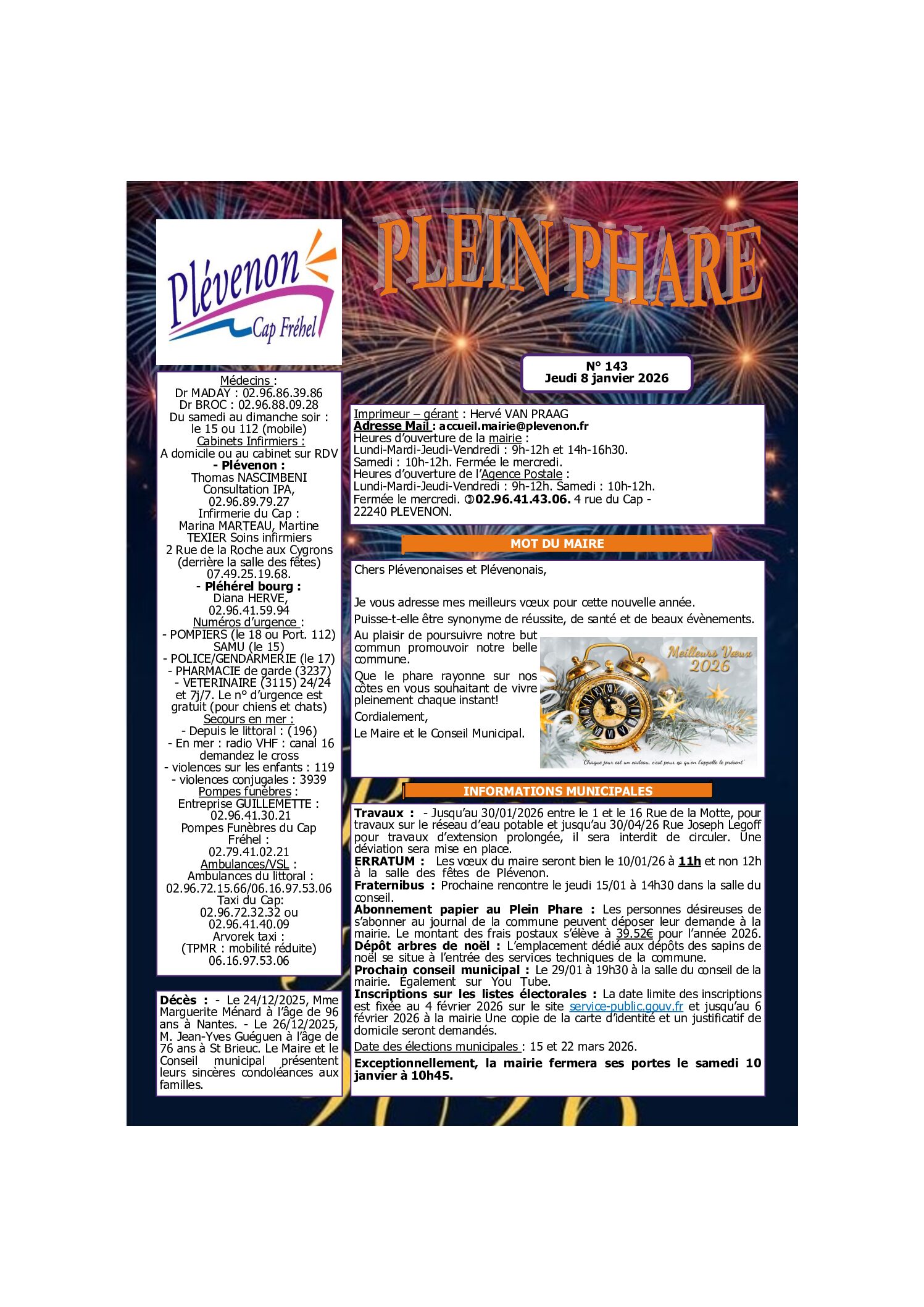 Bi-mensuel PLEVENON n° 143-2026