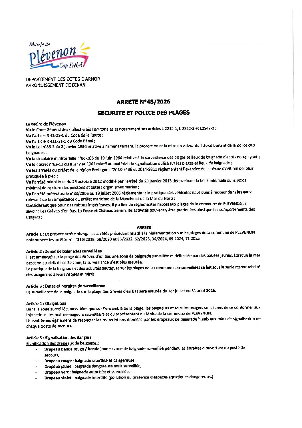 polices des plages
