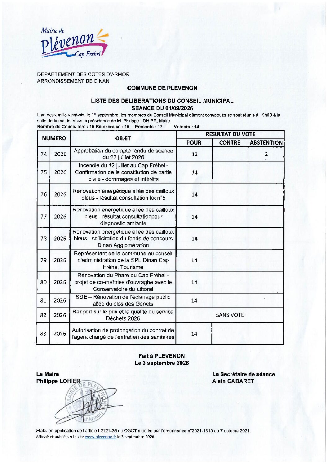 LISTE DELIBERATIONS 010926_260903_150432